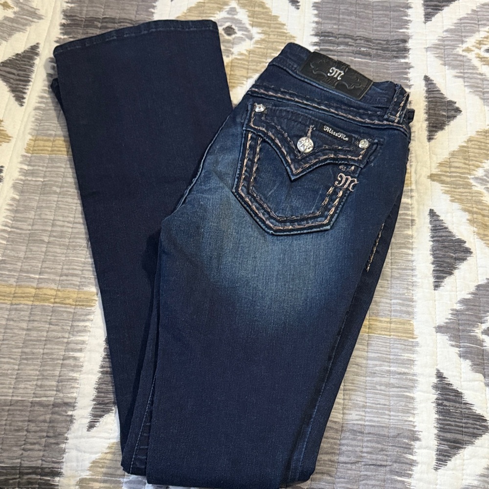 Miss Me Dark Blue Boot Cut Jeans